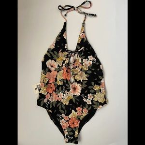 NWT Billabong Floral One Piece Swimsuit